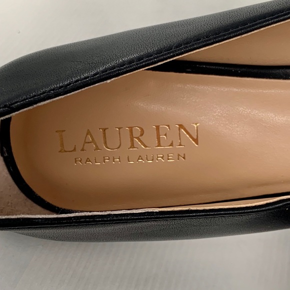 NWT Lauren Ralph Lauren Women’s Black Leather Point Toe High Heel Shoes - Picture 11 of 13
